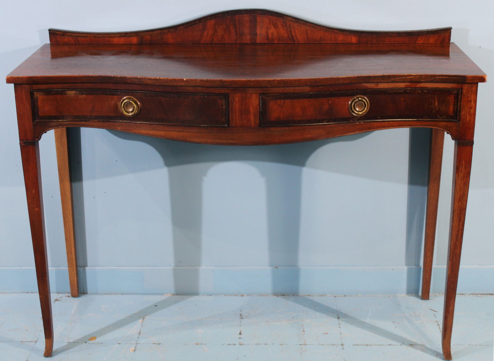 Hepplewhite Style Mahogany Sideboard with Serpentine Front (1 of 3)