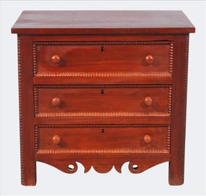 Walnut Miniature Chest of Drawers