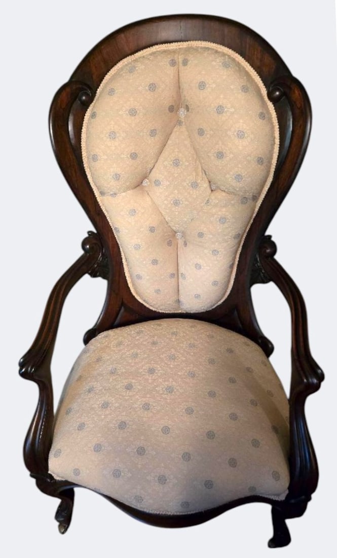 Belter Laminated Rosewood “Dish Back” Side, c. 1860-1870 (1 of 2)