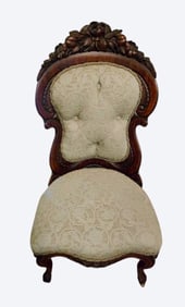 John Henry Belter Laminated Rosewood Armchair, “Henry Clay?? Pattern, c. 1850–1860