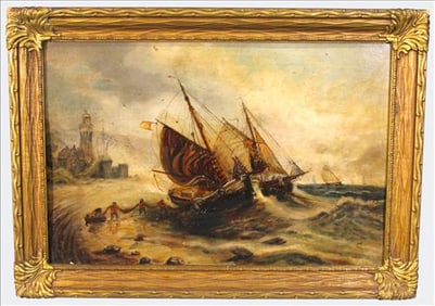 Louis Aime Japy, 19th c. Oil on Board, Signed/Dated 1865