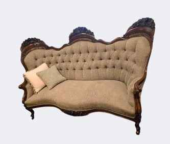 John Henry Belter Laminated Rosewood Sofa, “Henry Clay" Pattern, c. 1850–1860