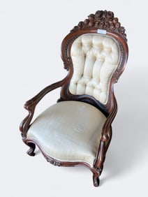 John Henry Belter Laminated Rosewood Armchair, “Henry Clay" Pattern, c. 1850–1860
