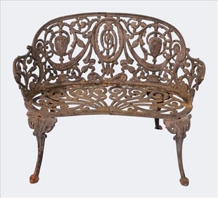 Victorian Style Cast Iron Garden Bench