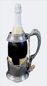 Rare Victorian Silver Plate Champagne Holder, Late 19th Century
