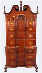 Early Chippendale Style Blockfront Chest-on-Chest