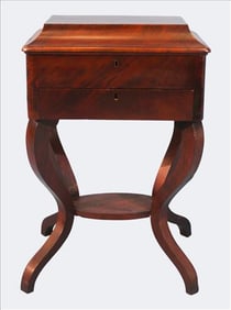 Classical Revival Mahogany Sewing Table