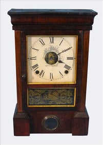 19th century Seth Thomas Shelf Clock with Reverse Glass Tablet