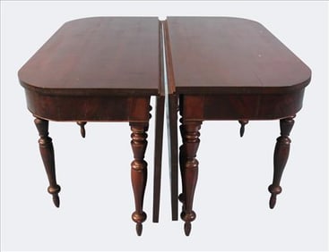 Pair of Mahogany Banquet Ends