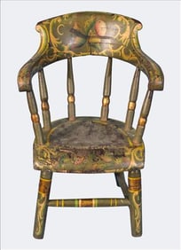 Painted Miniature Windsor-Style Chair, 19th Century