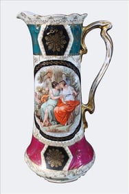 Royal Vienna Style Porcelain Tankard, Late 19th Century