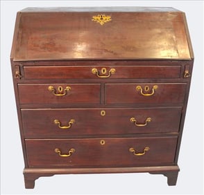 Early Inlaid Mahagony Slant-Front Desk