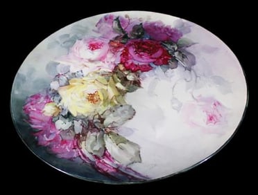 Large T&V Limoges Hand-Painted Charge, France