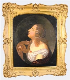 William Alexander Kennedy Martin (1817–1867), American Portrait of a Woman in Profile, signed and