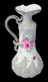 Japanese "Mikado" Porcelain Vase with Raised Slip Decoration, Early 20th Century