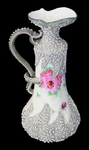 Japanese "Mikado" Porcelain Vase with Raised Slip Decoration, Early 20th Century (1 of 2)