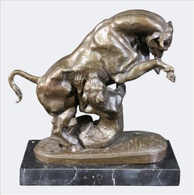 European Bronze Bull Sculpture