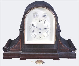 Edwardian Mahogany Mantel Clock with Westminster Chime
