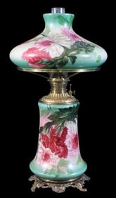 Hand-Painted Banquet or "Gone with the Wind" Style Lamp