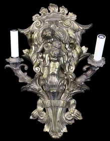 Gilt Brass Cherrub Wall Sconce