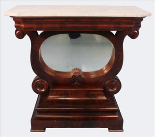 Classical Revival Marble-Top Peir Table, c. 1840s