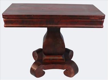 Classical Mahogany Flip-Top Games Table, mid 19th Century