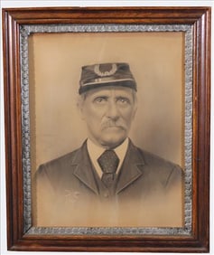 Early 20th Century Lithographic Portrait of Veteran