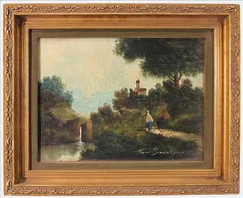Toni Bordignon (Italian 20th Century), Oil on Canvas Landscape