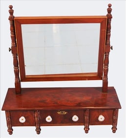 Victorian Mahogany Shaving Stand Mirror