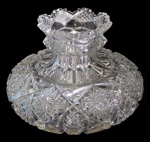 American Brilliant Cut Glass Vase, Attr. to Libbey