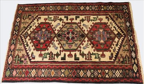 Small Persian Hamadan Rug
