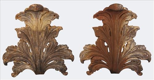 Pair of Cast Iron Architectural Plaques