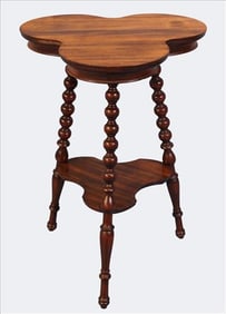 Victorian Mahogany Clover Clover Leaf Parlor Table
