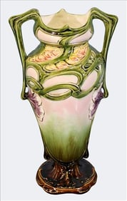 Art Nouveau Majolica Vase
