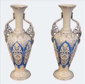 Pair of Royal Bonn Stoneware Vases
