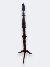 Carved Mahogany Acanthus-Decorated Hall Tree or Torchère, Early 20th Century