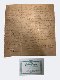 1839 Alabama Slave Bill of Sale: Enslaved Men Transfer of “Ben” and “Allen,” to Eli