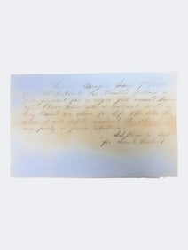 1854 Memphis Slave Bill of Sale. Enslaved Girl “Laura,” Sold to Wm. R. Hunt