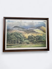 Peter Hurd (American, 1904–1984), Lithograph “Rain Coming”