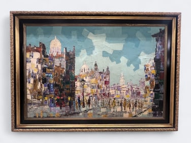 A. V. Cato (20th Century), “City Street Scene,” 1963