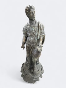 Large Bronze Classical Warrior Figure, 19th Century Style