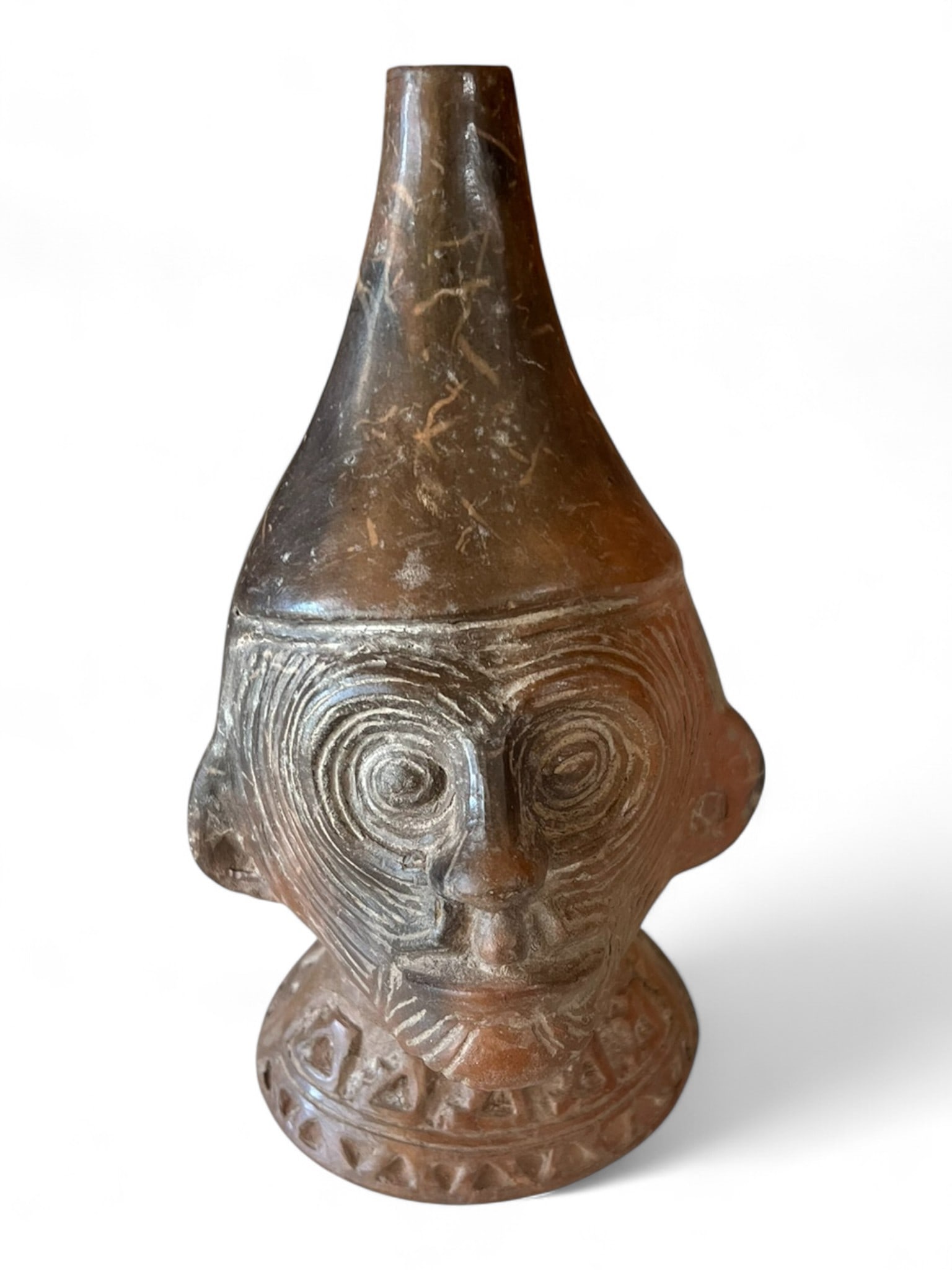Moche-Style Portrait Stirrup Vessel, Peru, 20th century (1 of 4)