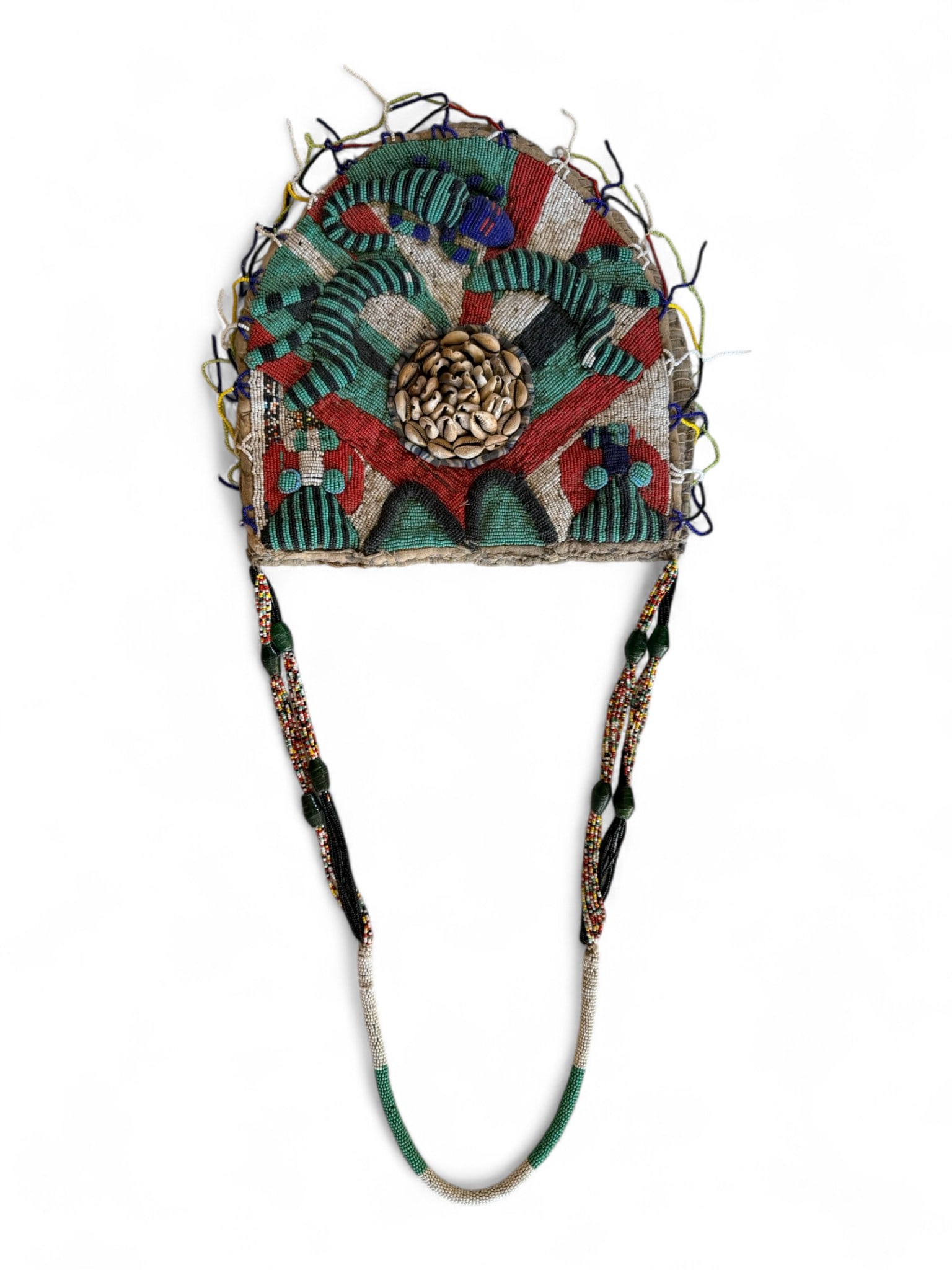 Yoruba Beaded Divination Bag, Nigeria (1 of 3)