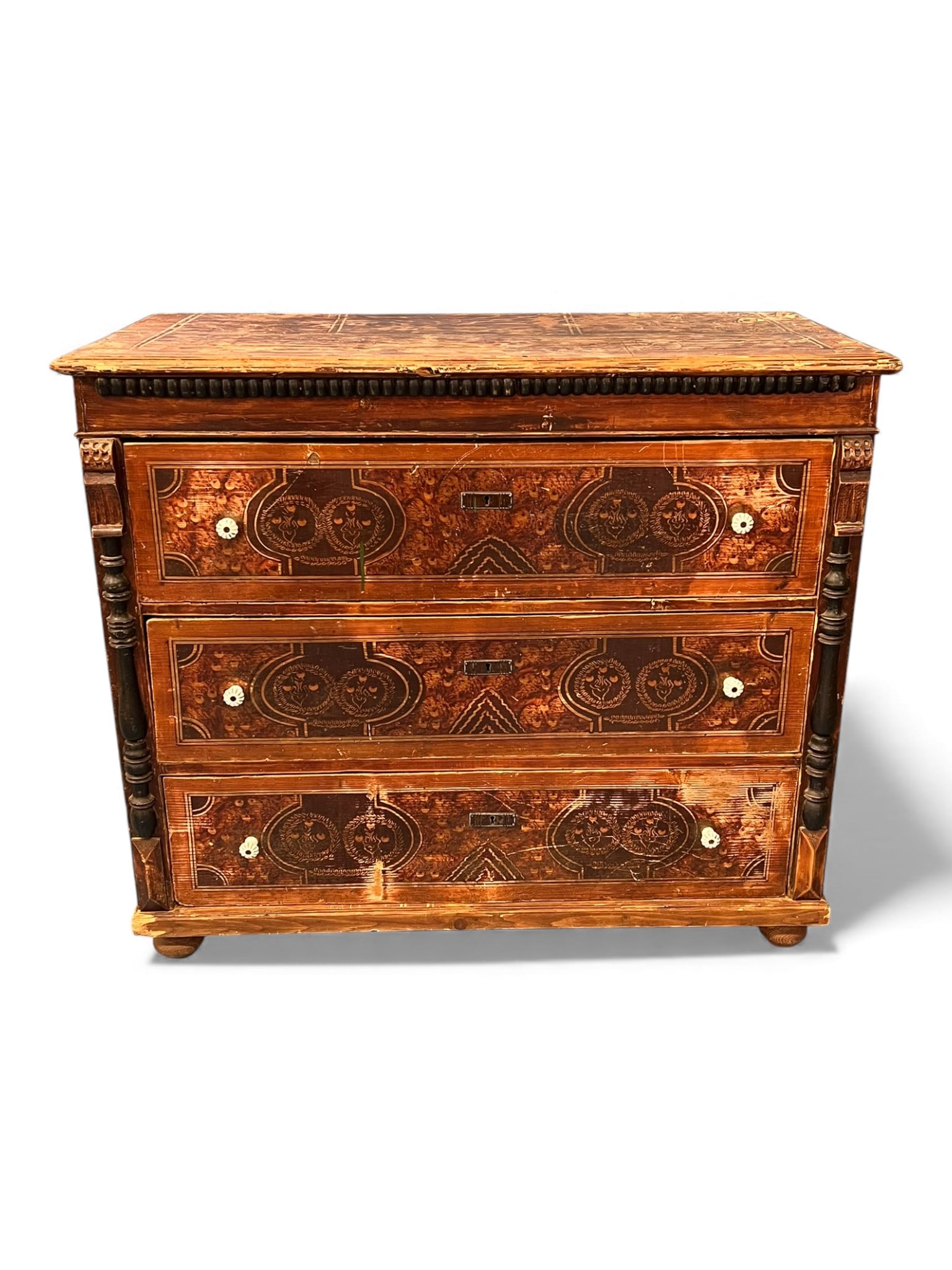 Painted & Decorated Continental-Style Cabinet (1 of 7)