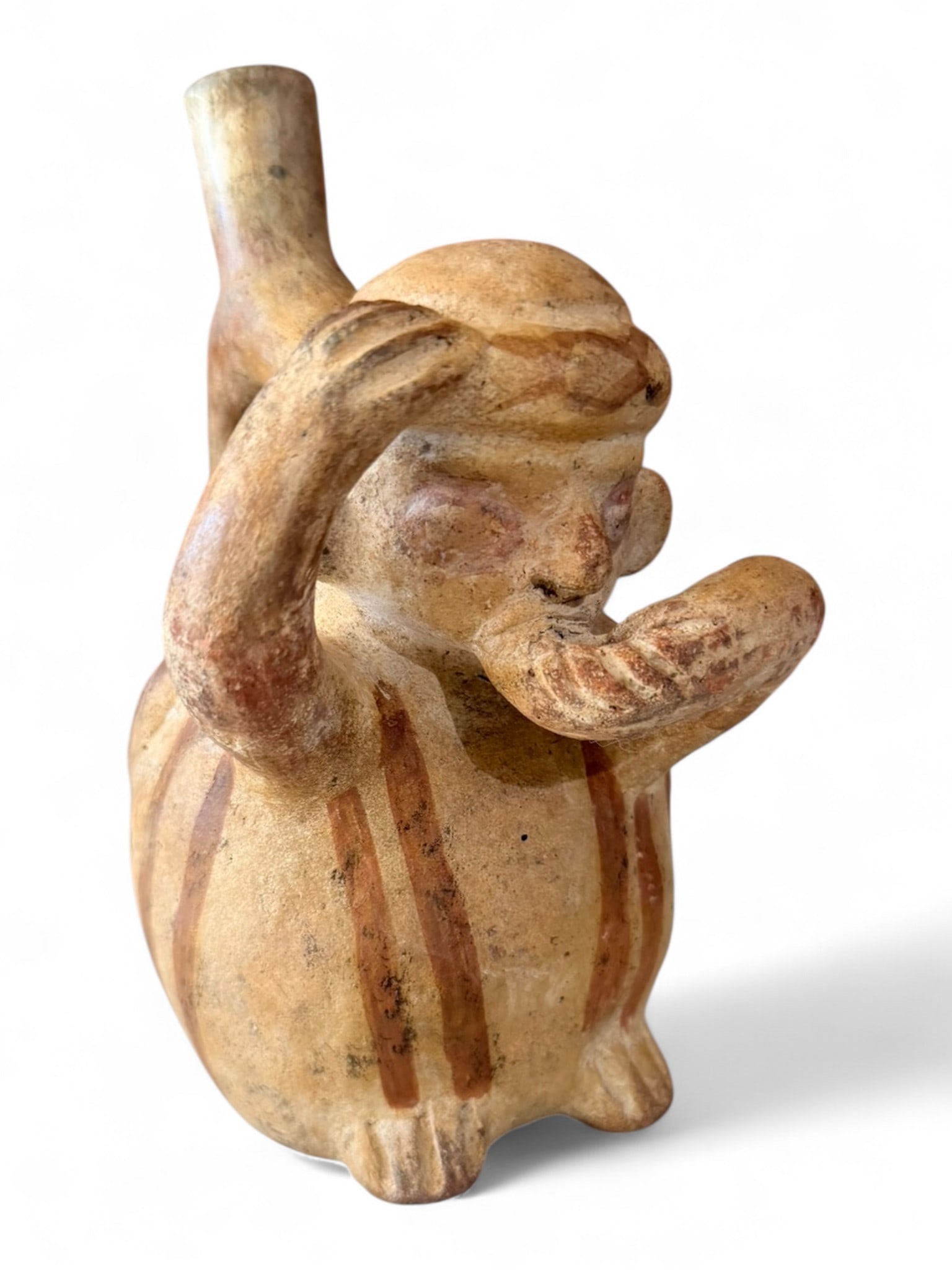 Pre-Columbian–Style Stirrup-Spout Vessel, Likely Peruvian, 20th Century (1 of 3)