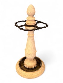 Victorian Cast Iron and Paint Decorated Umbrella Stand, late 19th century