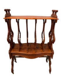 Victorian Walnut Canterbury, Circa 1870