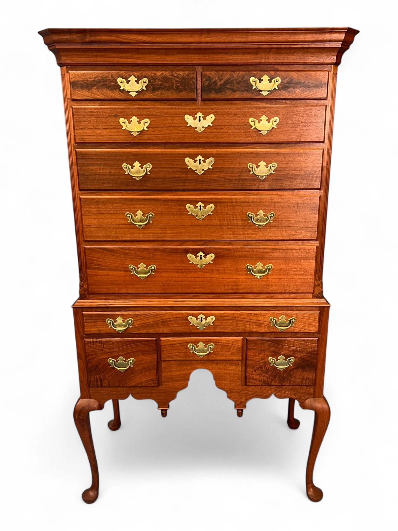 Gerald Curry Chippendale Style Highboy, 20th century (1 of 10)