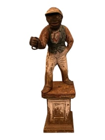 Cast-Iron “Jocko?? Lawn Jockey Hitching Post Figure, Early 20th Century