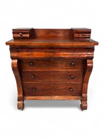Classical Mahogany Swell-Front Chest, Mid-19th Century